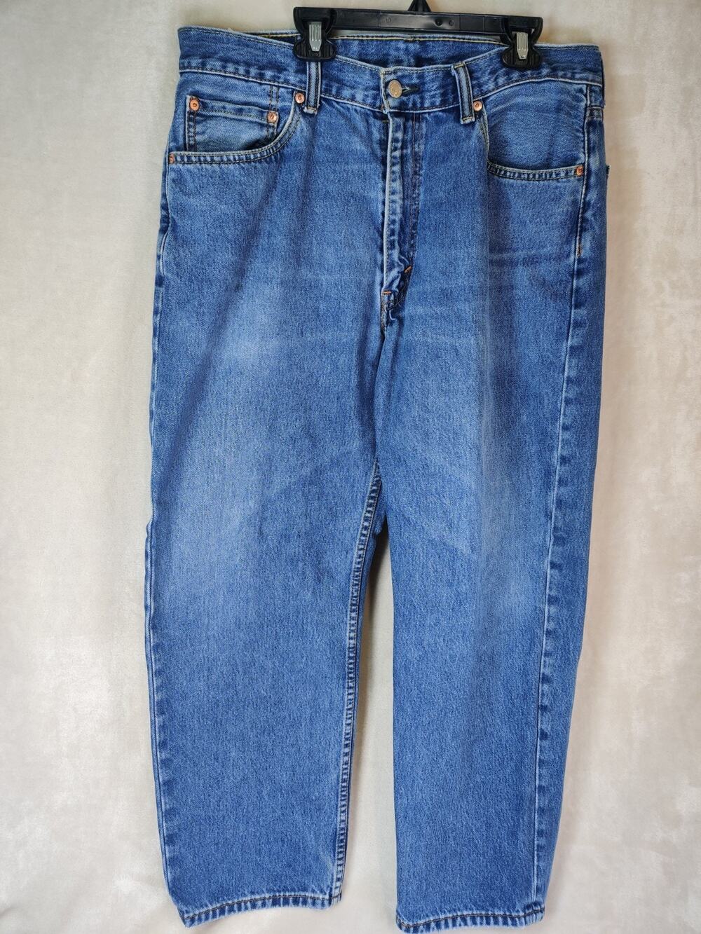 VTG LEVI'S 550 Relaxed Straight Jeans Men 36x29 Medium Wash 100% Cotton Denim